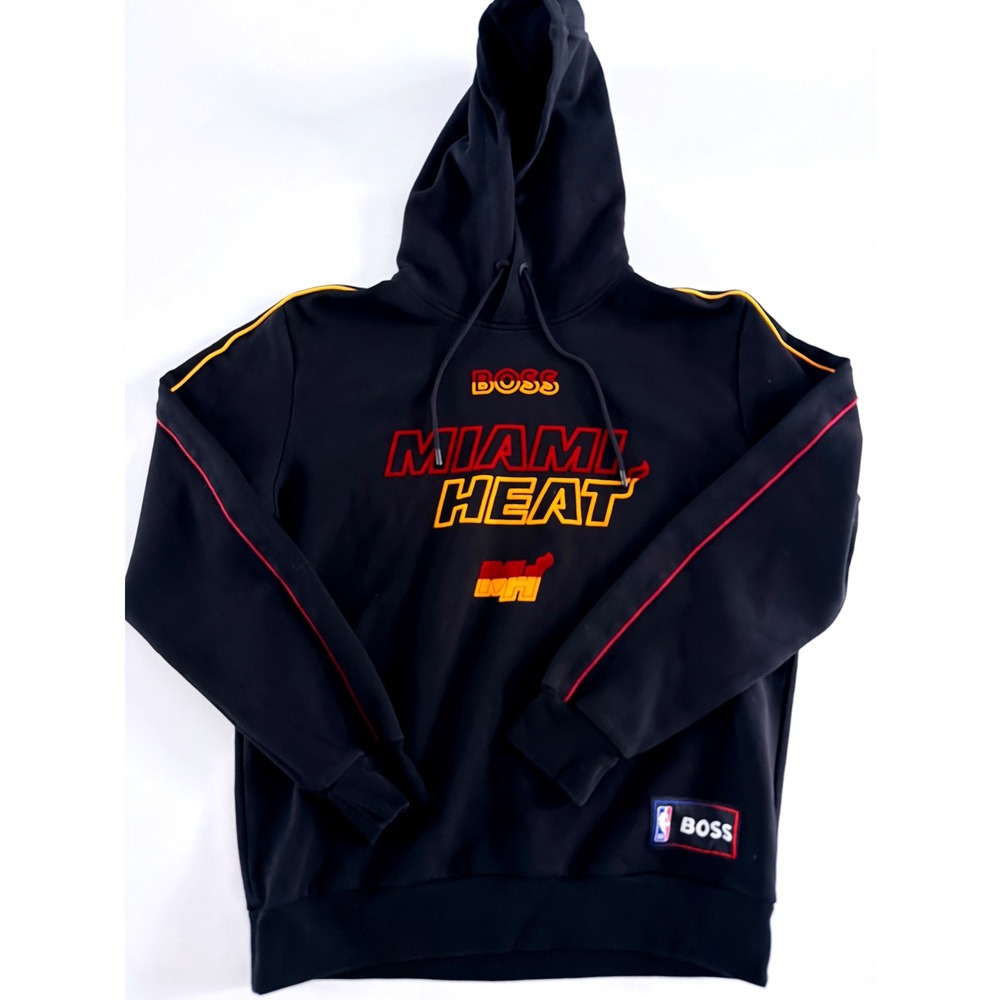 Hugo Boss x NBA Miami Heat Hoodie Mens Medium Black‎ Sweatshirt Collaboration